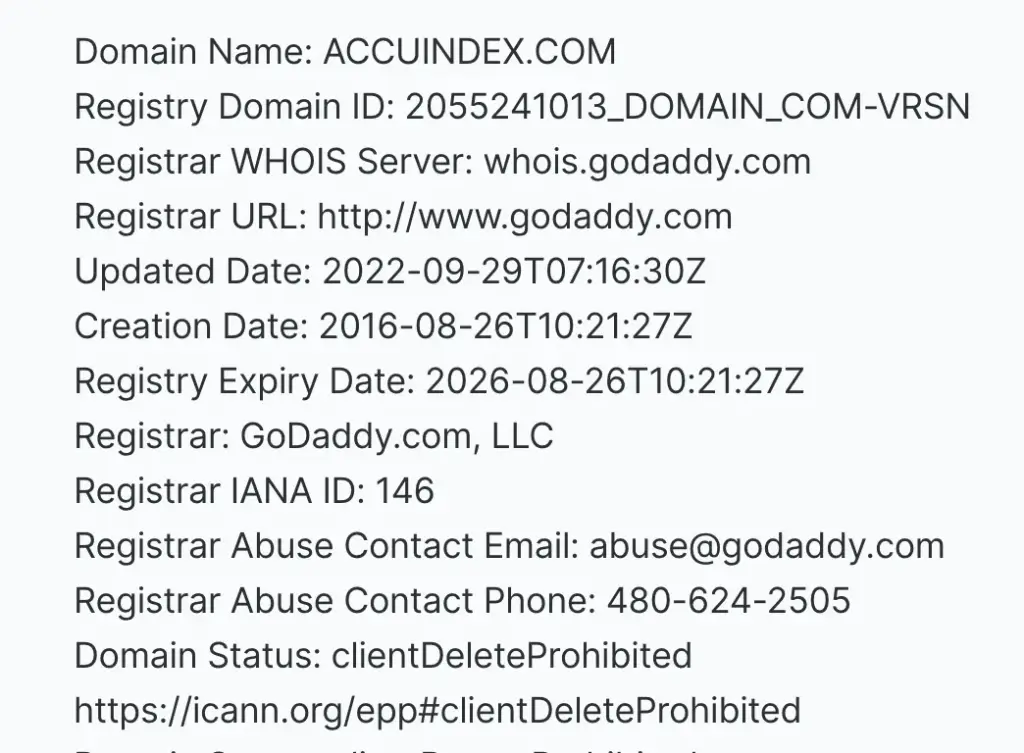 www accuindex com