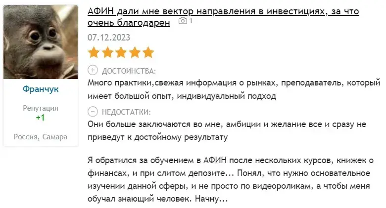 АФИН отзывы клиентов