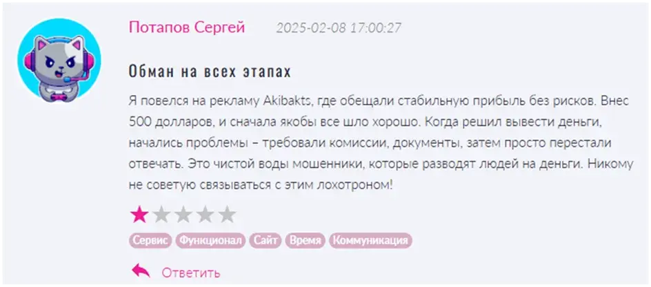 akibakts отзывы брокер