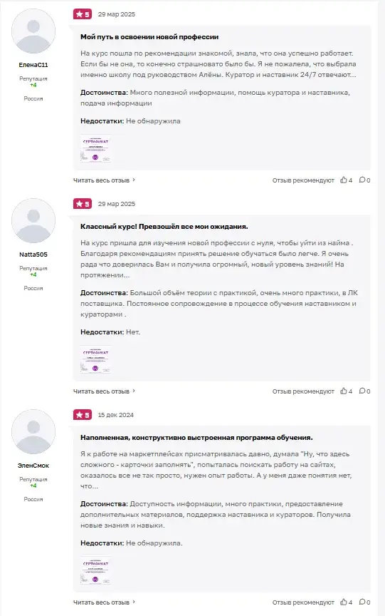 академия маркетплейсов алены мистрюковой отзывы