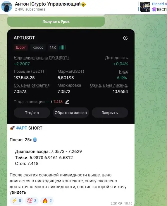 Антон Крипто Управляющий