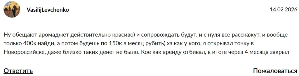 арома джет франшиза