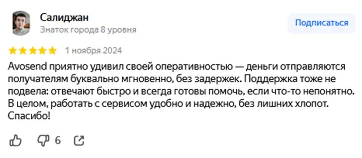 avosend денежные переводы