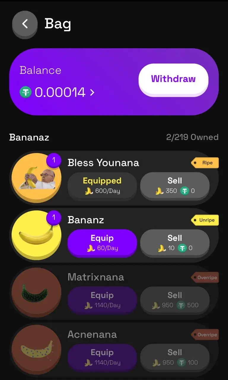 the banana game телеграмм