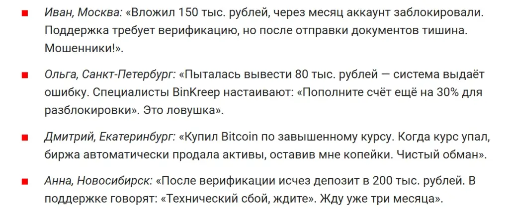 binkreep биржа
