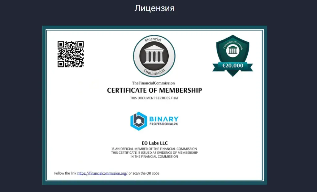 binary professional 24