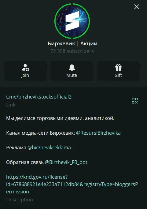 биржевик канал о рынке акций