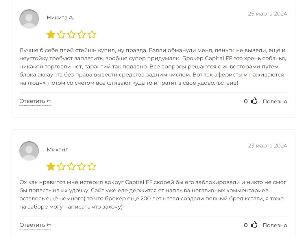 capital ff отзывы