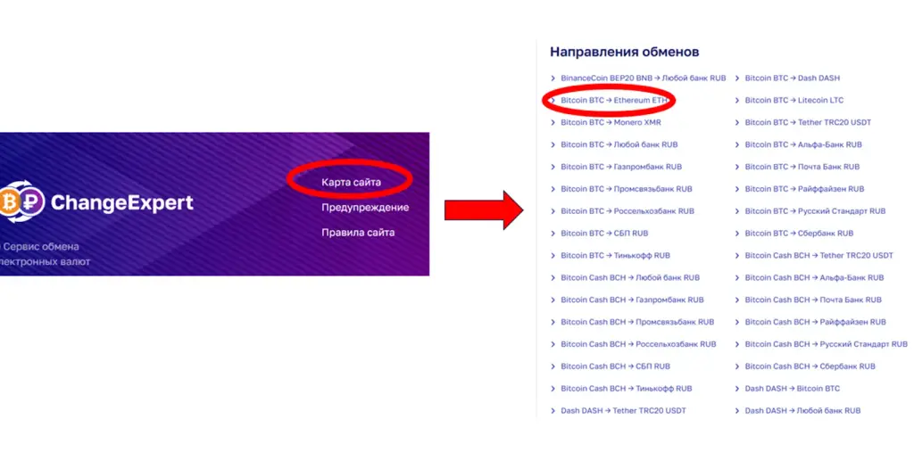 change expert обменник