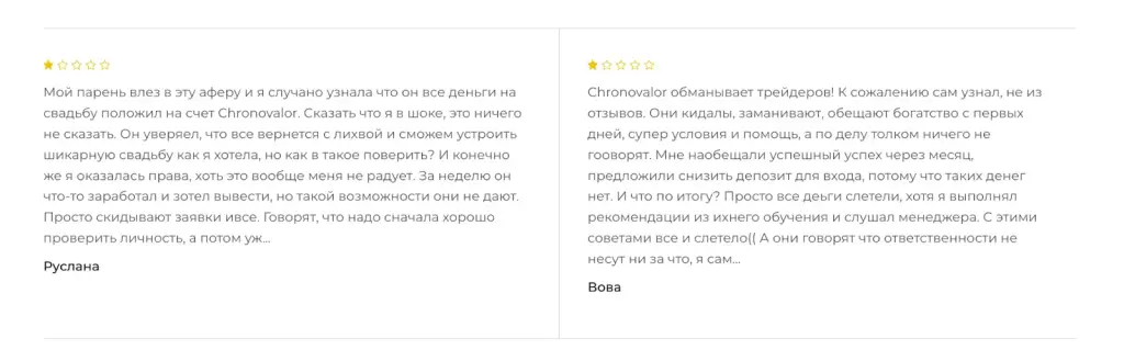 chronovalor com торги