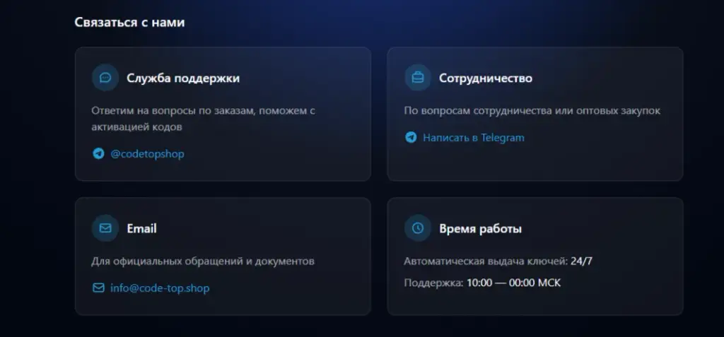Code Top Shop сервис