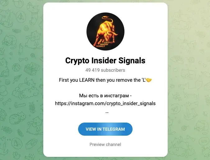 crypto insider signal crypto insider signal
