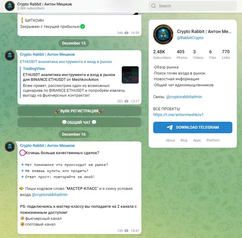 ТГ канал Crypto Rabbit