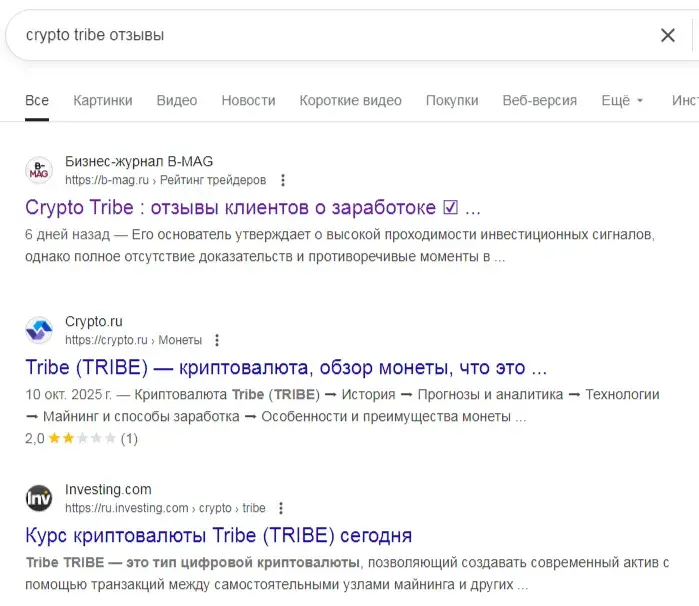 crypto tribe отзывы