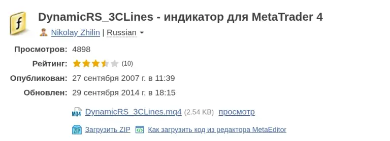 dynamicrs 3clines индикатор для metatrader 4 отзывы