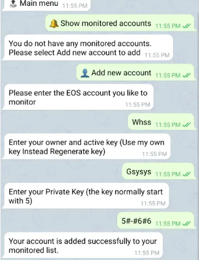 eos authority wallet