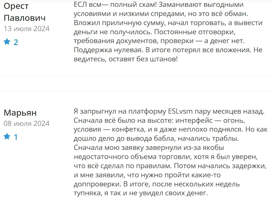 esl vsm трейд