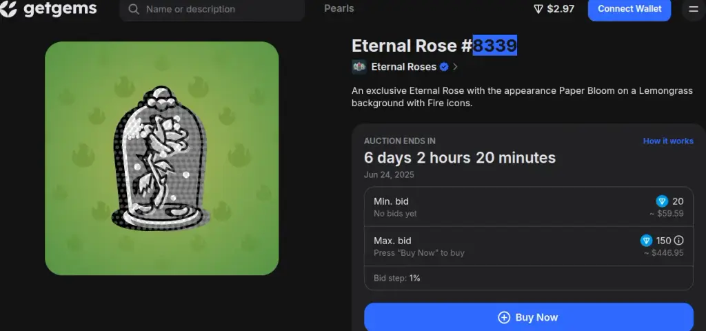 eternal rose nft