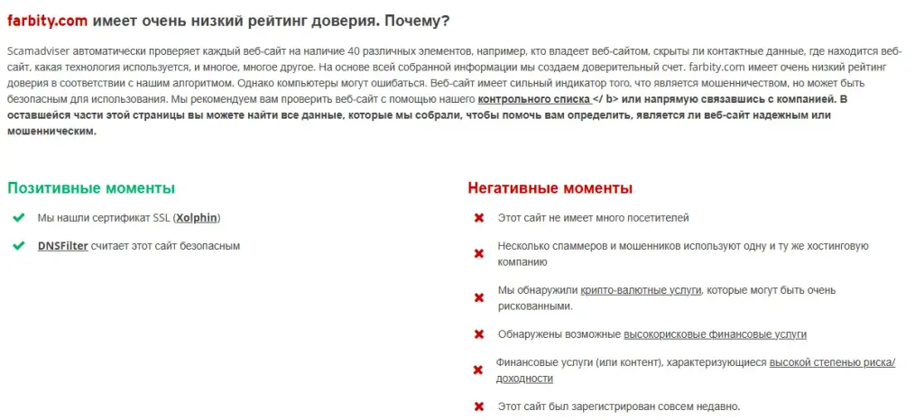 farbity биржа