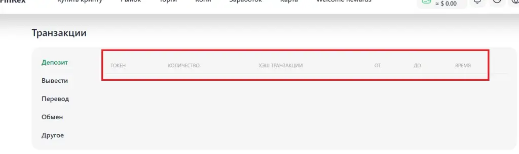 как пополнить finrex