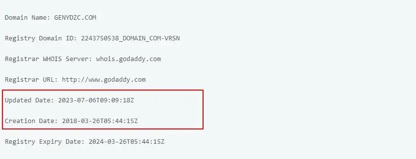 Geny DZC данные домена