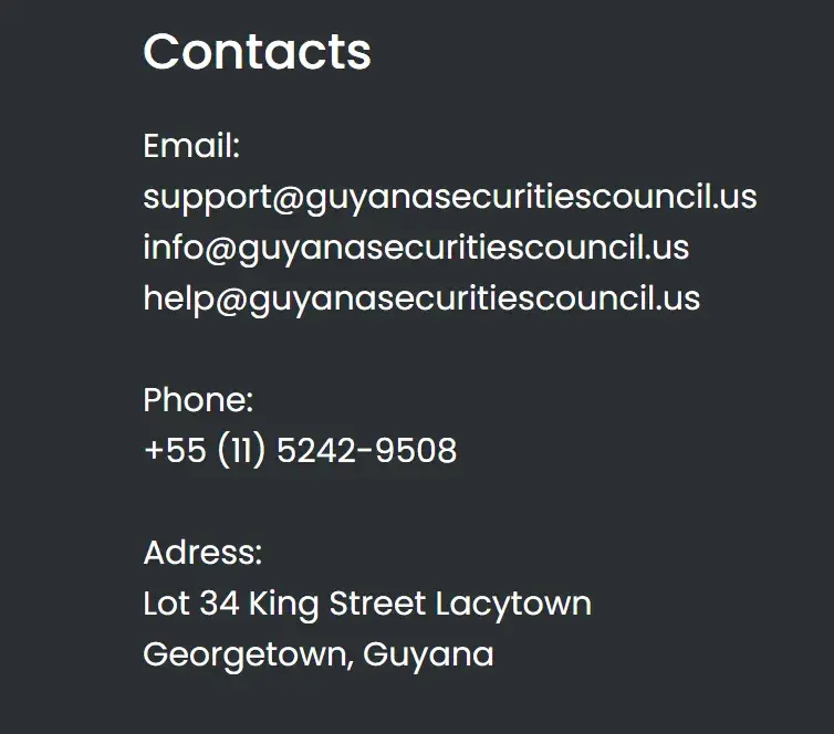 guyanasecuritiescouncil us отзывы