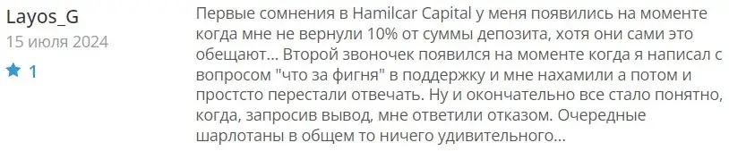 hamilcar capital invest com отзывы