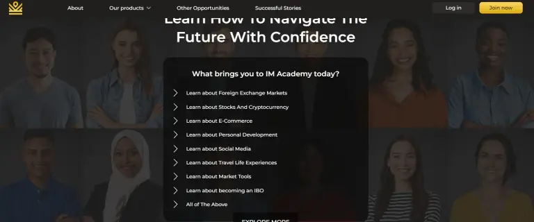 Сайт IM Mastery Academy
