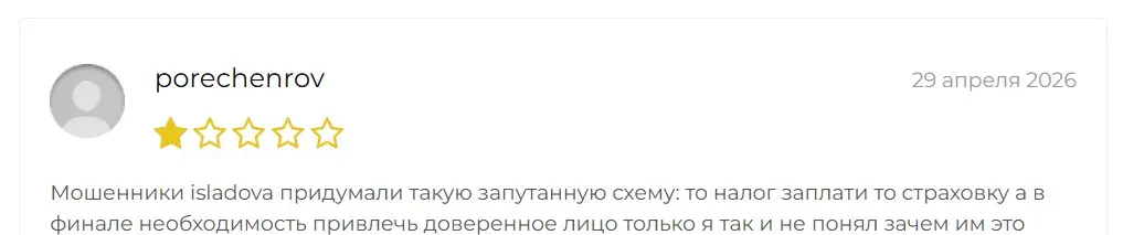 isladova отзывы