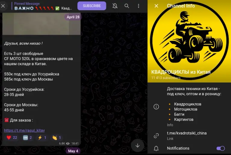 kwadro china отзывы