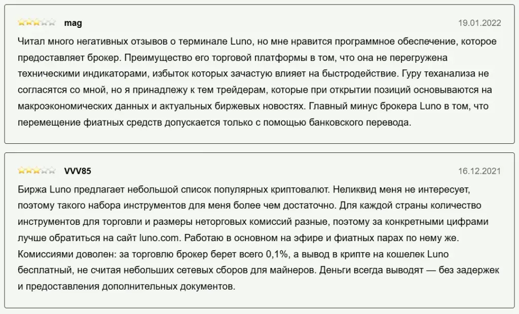 luno отзывы