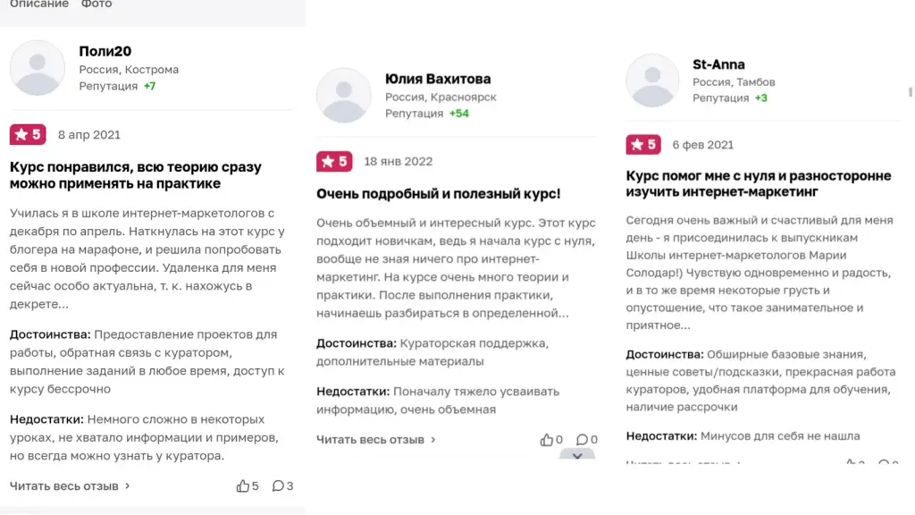 воронка продаж в интернете мария солодар