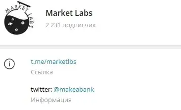 Маркет Лабс телеграм