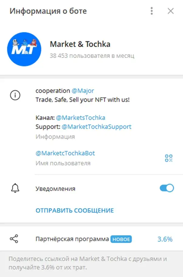 Market Tochka Telegram