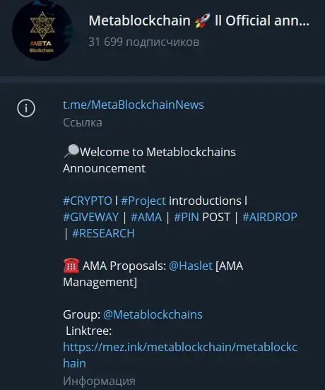 Metablockchain Metablockchain