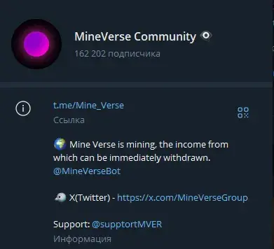 mine verse в тг скам