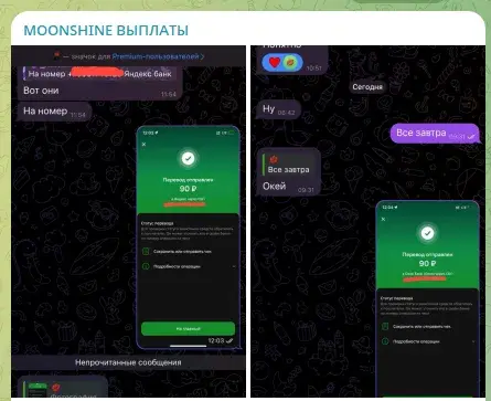 moonshine заработок