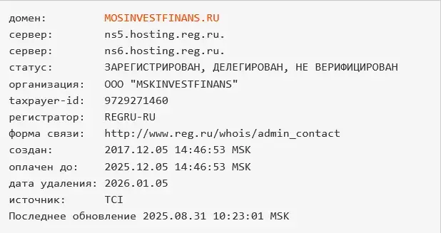 мосинвестфинанс отзывы клиентов реальные