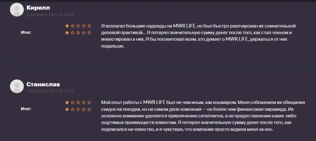 mwr life отзывы реальные