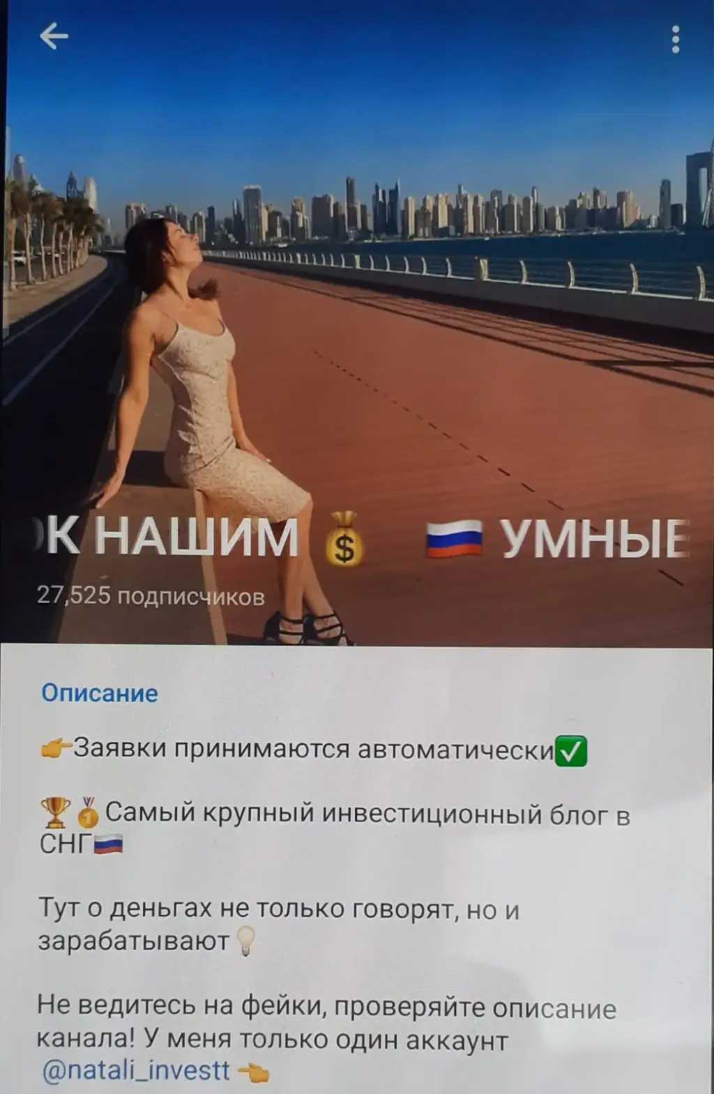 умные вложения телеграм канал