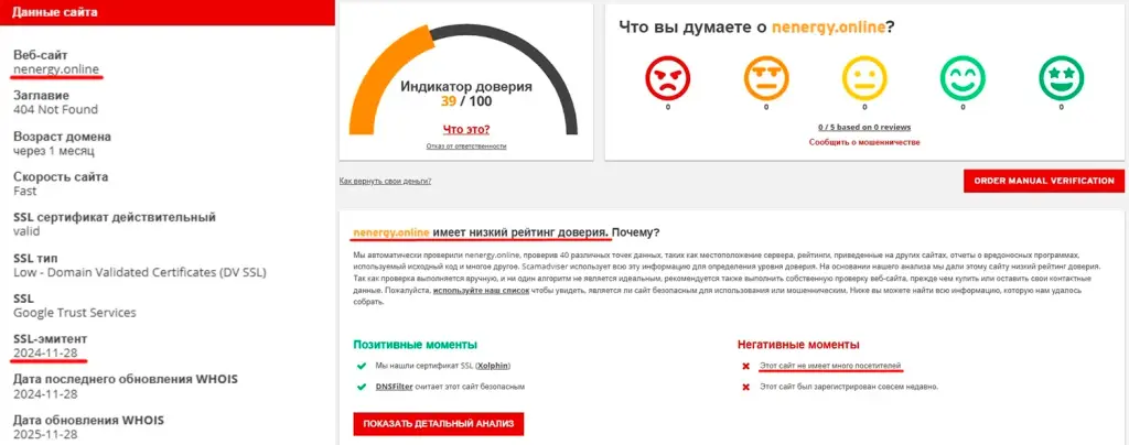 nenergy проект скам