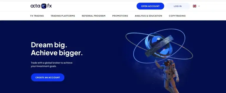 Сайт Брокерской компании OctaFX