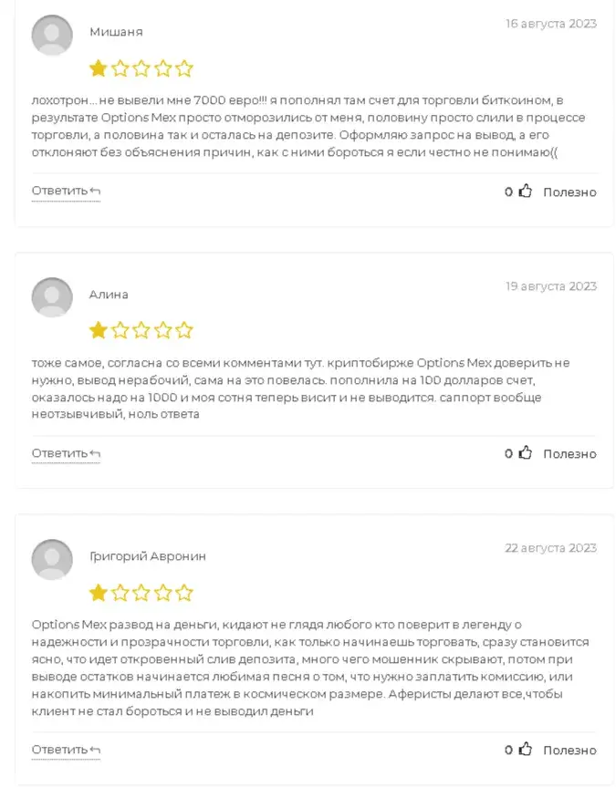 Оптионс Мекс отзывы