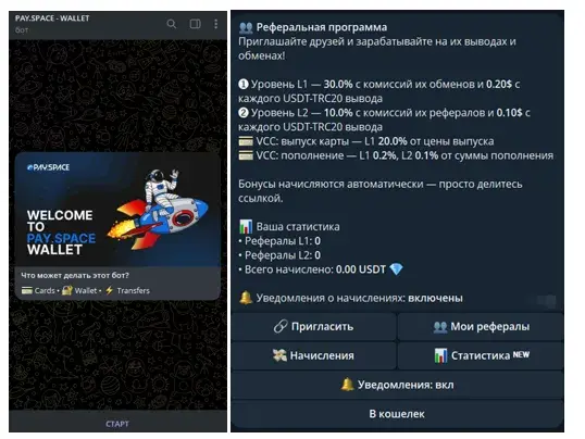 space wallet online