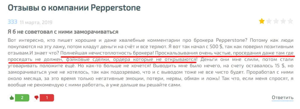 компания pepperstone отзывы