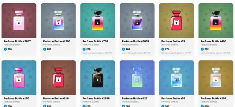 perfume bottle telegram