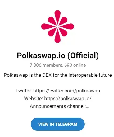 Канал в Телеграмм Polkaswap