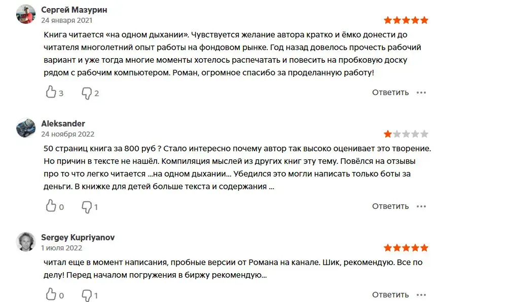 Отзывы о Романе Дмитриеве