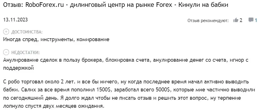Roboforex отзывы