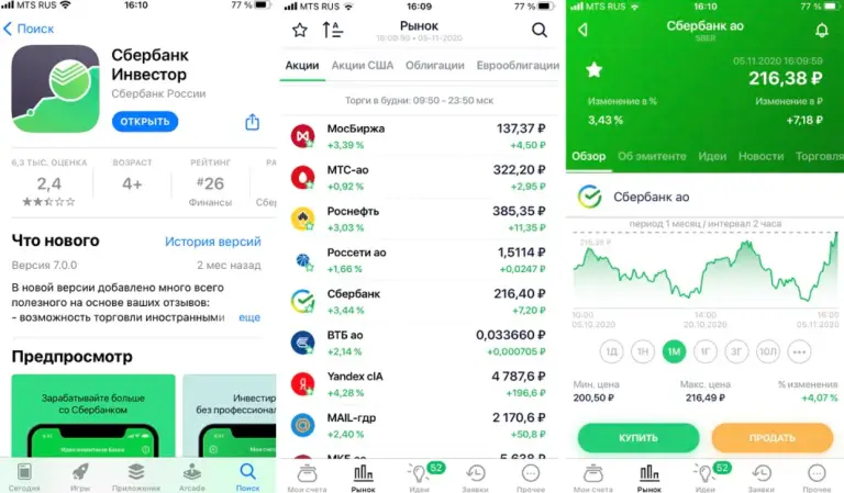 приложение сбербанк новый инвестор